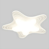 Stylish White Star-Shaped LED Flush Mount Ceiling Light Image - 4