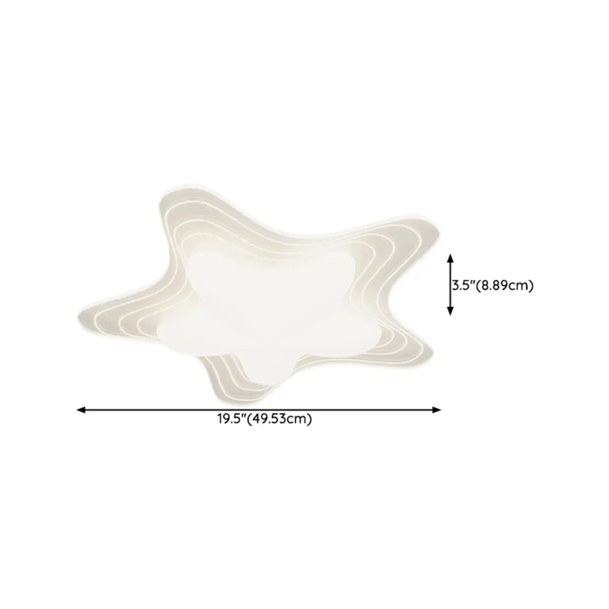 Stylish White Star-Shaped LED Flush Mount Ceiling Light 