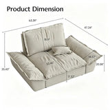 Suede Modular Sofa with Adjustable Backrests and Memory Foam Image - 13