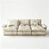 Suede Modular Sofa with Adjustable Backrests and Memory Foam Image - 15