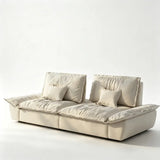 Suede Modular Sofa with Adjustable Backrests and Memory Foam Image - 16