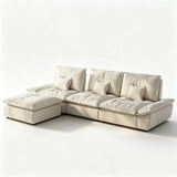 Suede Modular Sofa with Adjustable Backrests and Memory Foam Image - 2