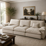 Suede Modular Sofa with Adjustable Backrests and Memory Foam Image - 3