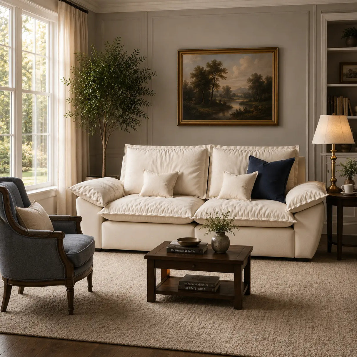 Suede Modular Sofa with Adjustable Backrests and Memory Foam Image - 5
