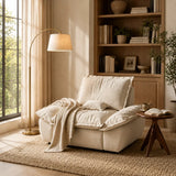 Suede Modular Sofa with Adjustable Backrests and Memory Foam Image - 6