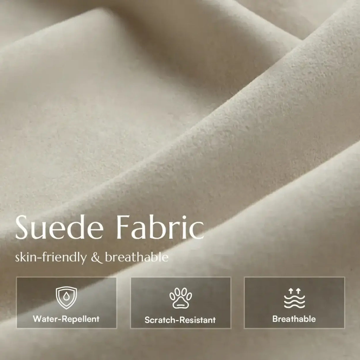 Suede Modular Sofa with Adjustable Backrests and Memory Foam Image - 7