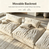 Suede Modular Sofa with Adjustable Backrests and Memory Foam Image - 8