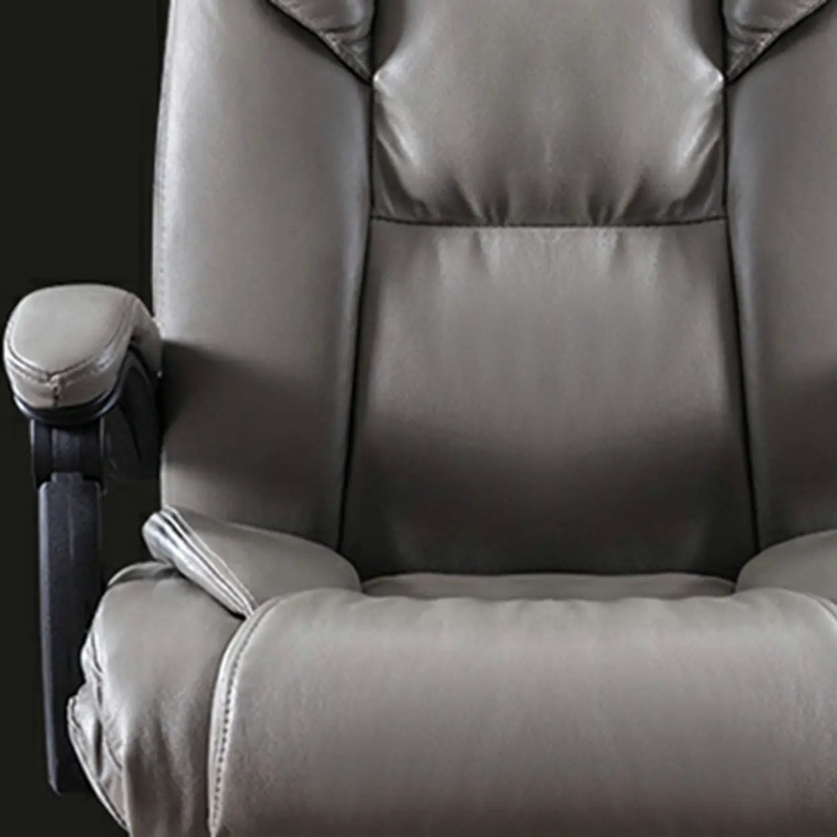 Swivel Adjustable Ergonomic Brown Reclining Office Chair Image - 4