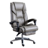Swivel Adjustable Ergonomic Brown Reclining Office Chair Image - 9