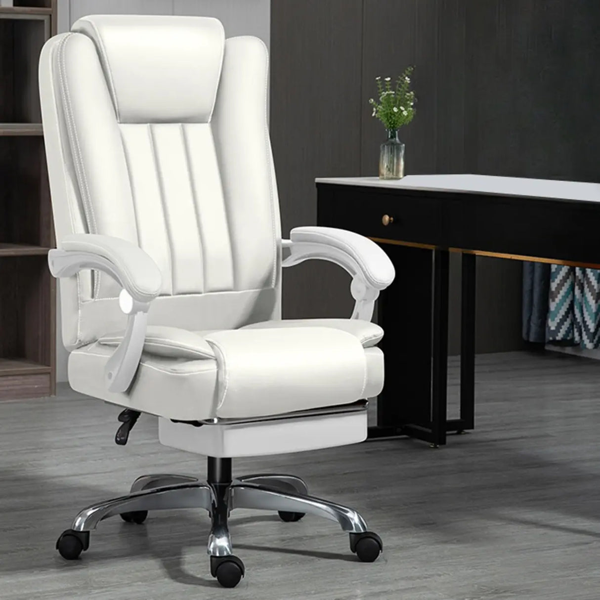 Swivel Adjustable Ergonomic Leather Metal Boss Office Chair Image - 1