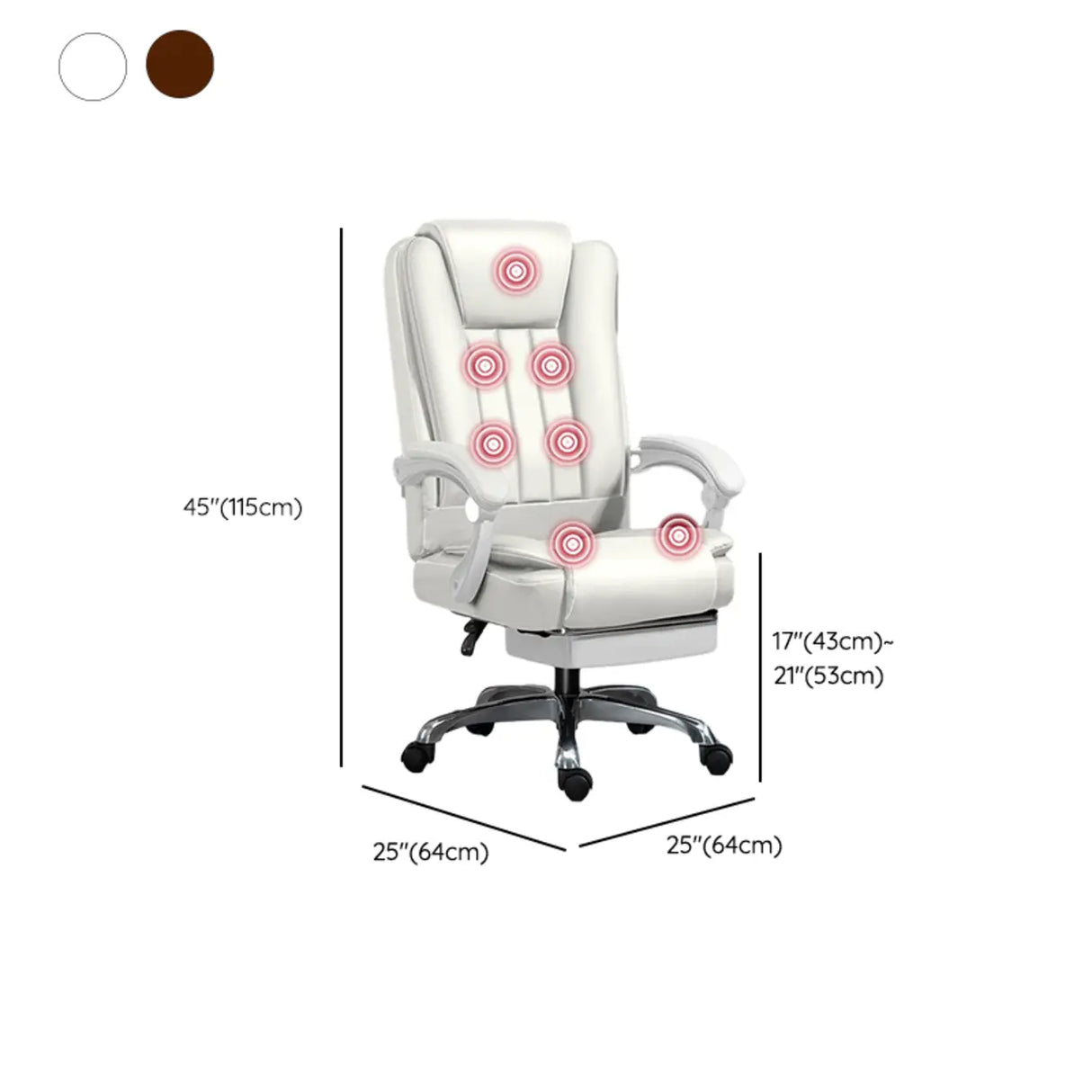 Swivel Adjustable Ergonomic Leather Metal Boss Office Chair Image - 15