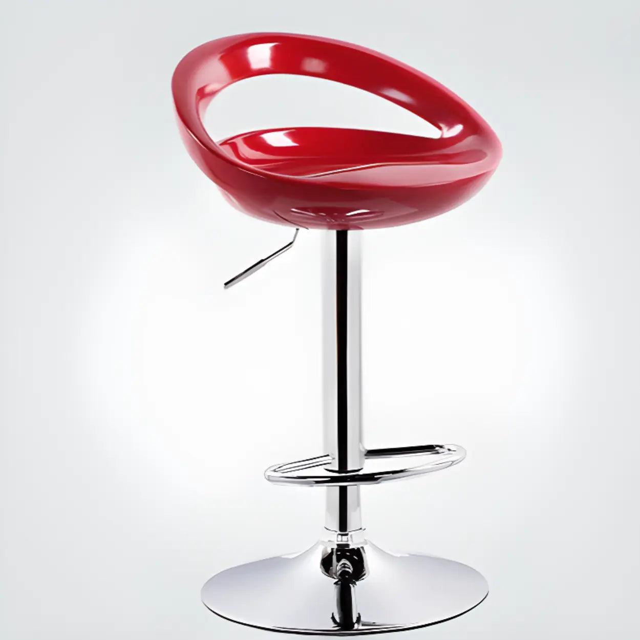 Swivel Adjustable Height Bucket Low Back Bar Stool Image - 2