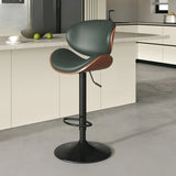Swivel Adjustable Height Modern Ergonomic Backrest Bar Stool Image - 13
