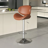 Swivel Adjustable Height Modern Ergonomic Backrest Bar Stool Image - 14