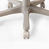 Swivel Adjustable Round Leather Bar Stool with Pulley Image - 4