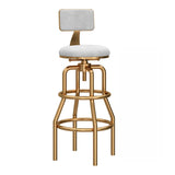 Swivel Adjustable Round Seat Iron Frame Bar Stool Image - 11