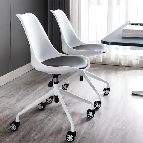 Swivel Adjustable Seat Height Curved Plastic Office Chair Image - 1