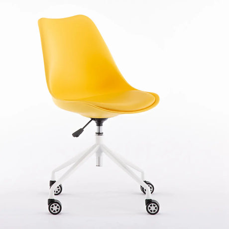 Swivel Adjustable Seat Height Curved Plastic Office Chair Image - 2