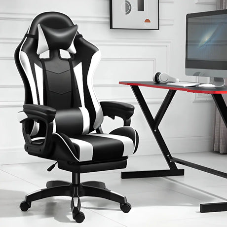 Swivel Black Adjustable Comfort Ergonomic Office Chair Image - 1