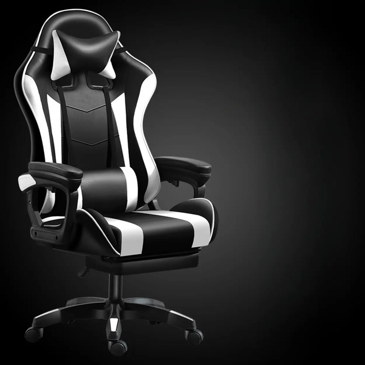 Swivel Black Adjustable Comfort Ergonomic Office Chair Image - 10