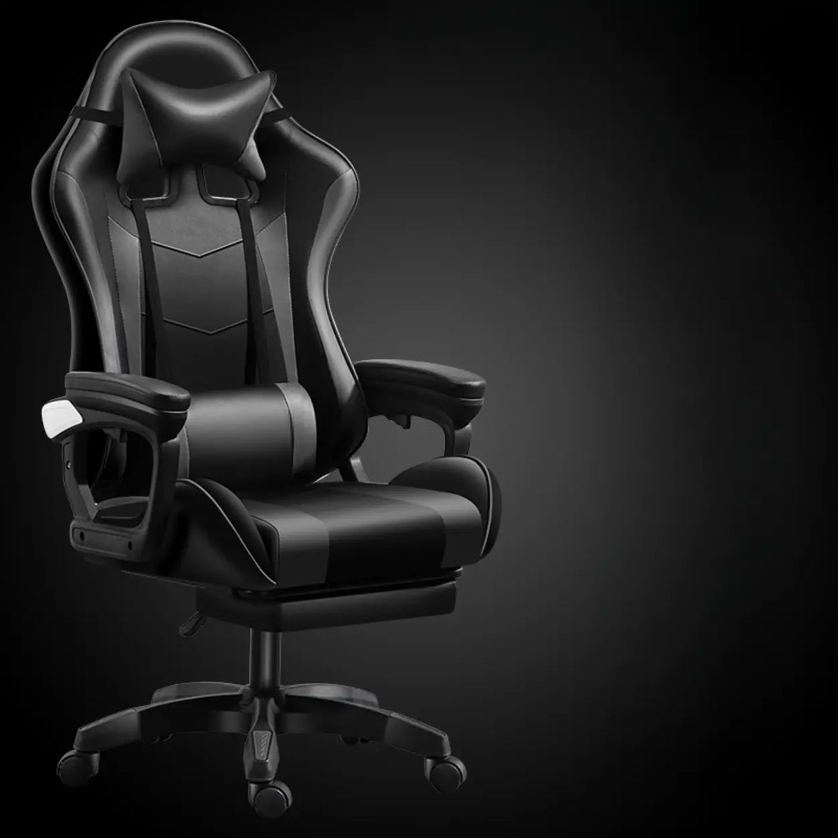 Swivel Black Adjustable Comfort Ergonomic Office Chair Image - 13