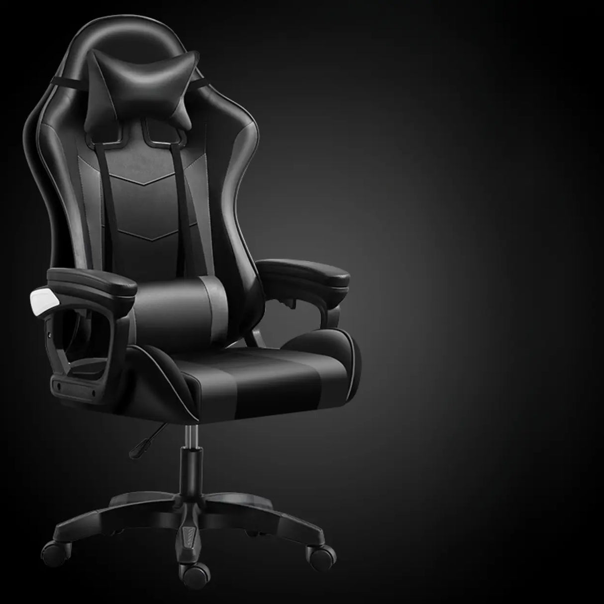 Swivel Black Adjustable Comfort Ergonomic Office Chair Image - 15