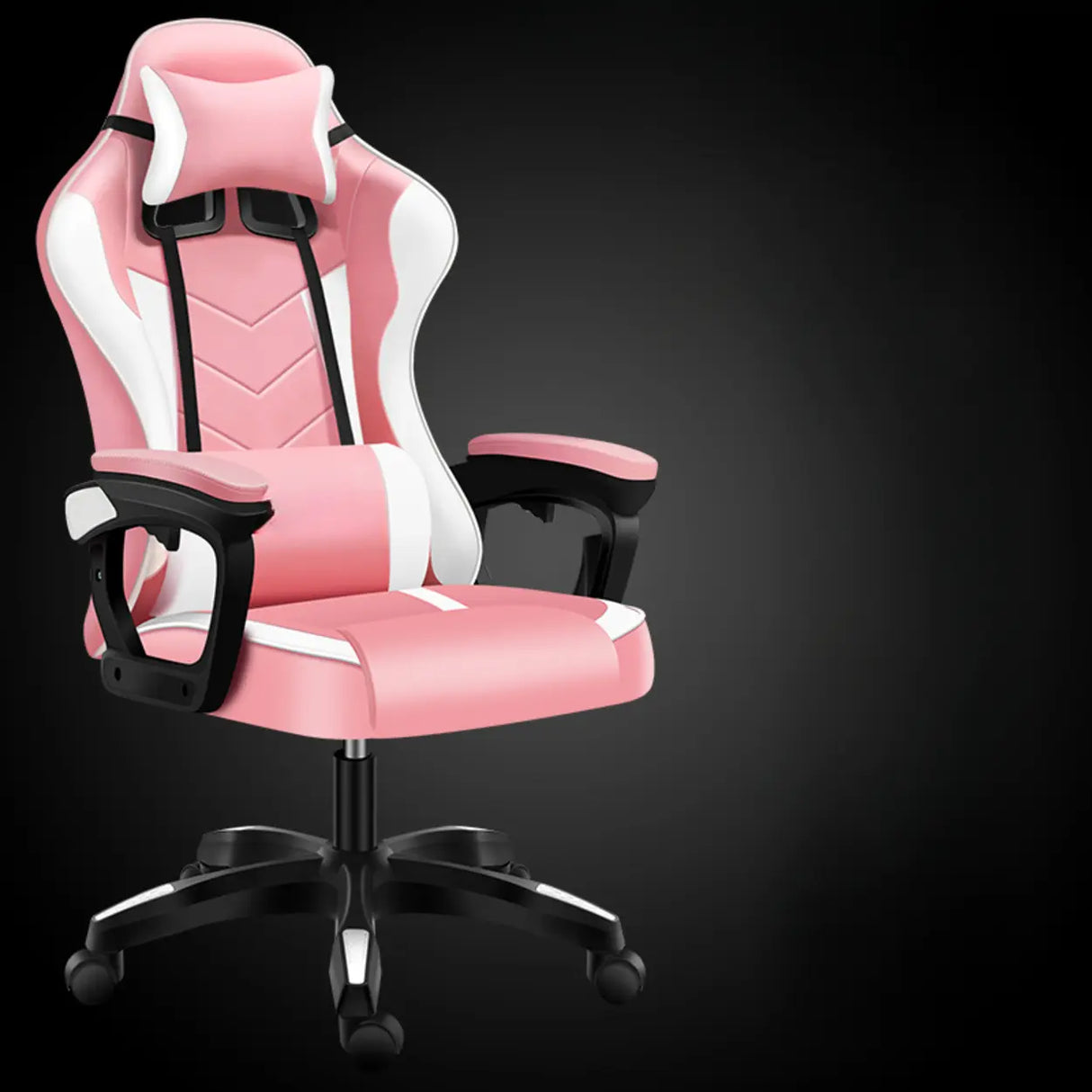 Swivel Black Adjustable Comfort Ergonomic Office Chair Image - 16