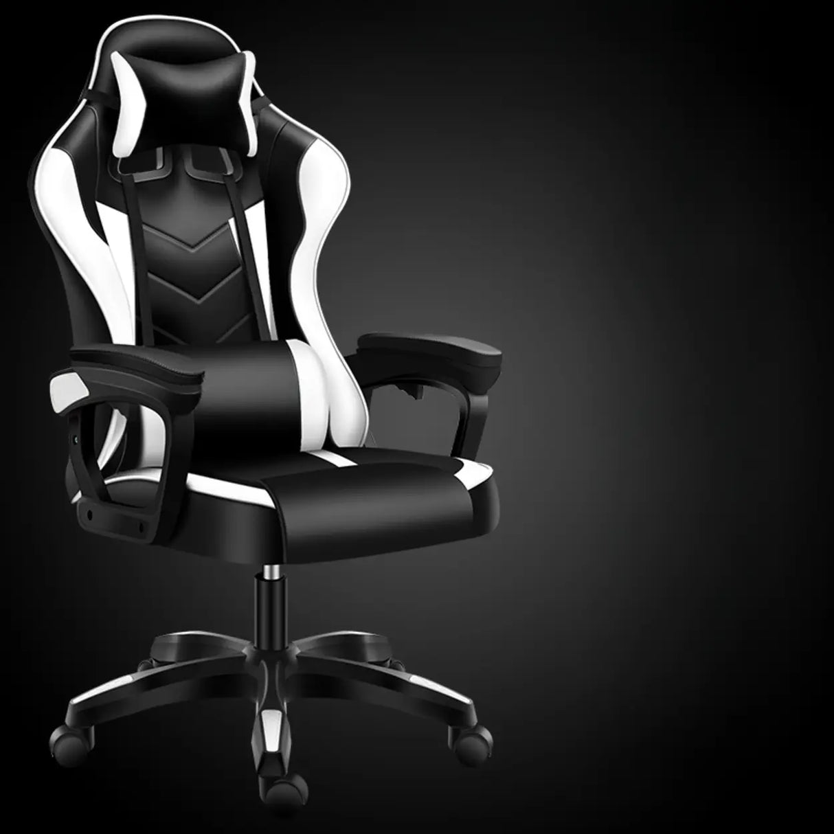 Swivel Black Adjustable Comfort Ergonomic Office Chair Image - 17