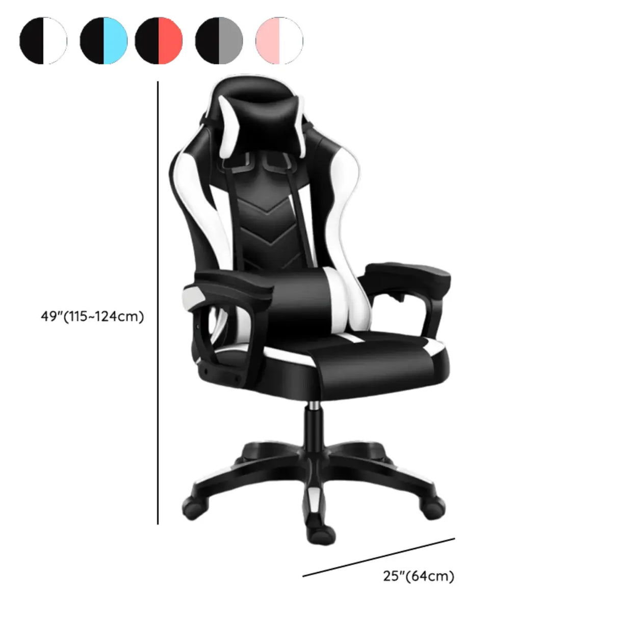 Swivel Black Adjustable Comfort Ergonomic Office Chair 
