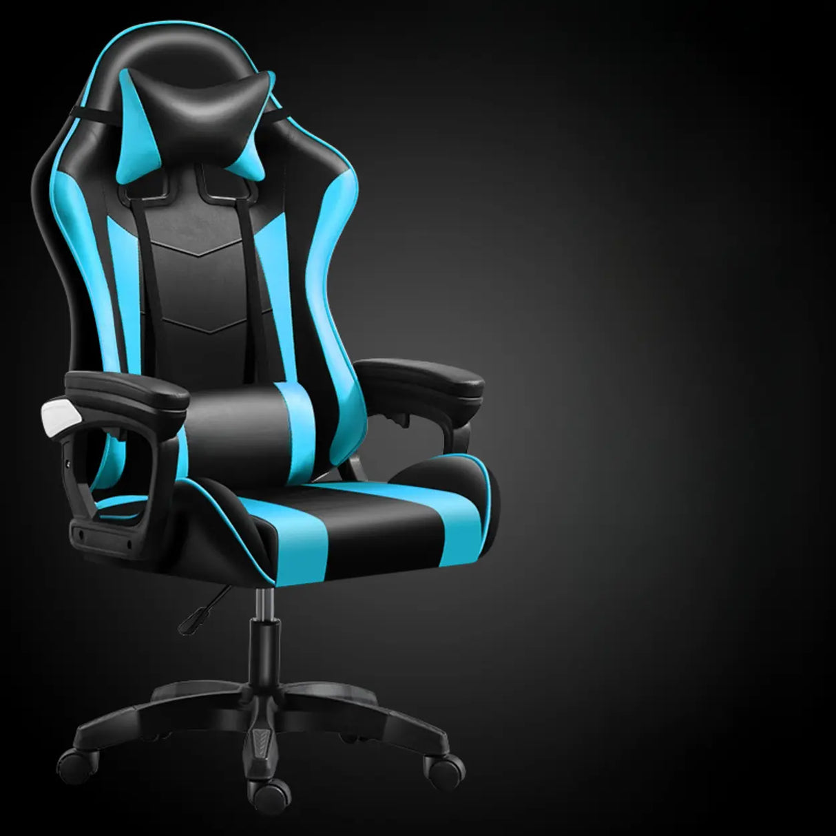 Swivel Black Adjustable Comfort Ergonomic Office Chair Image - 5