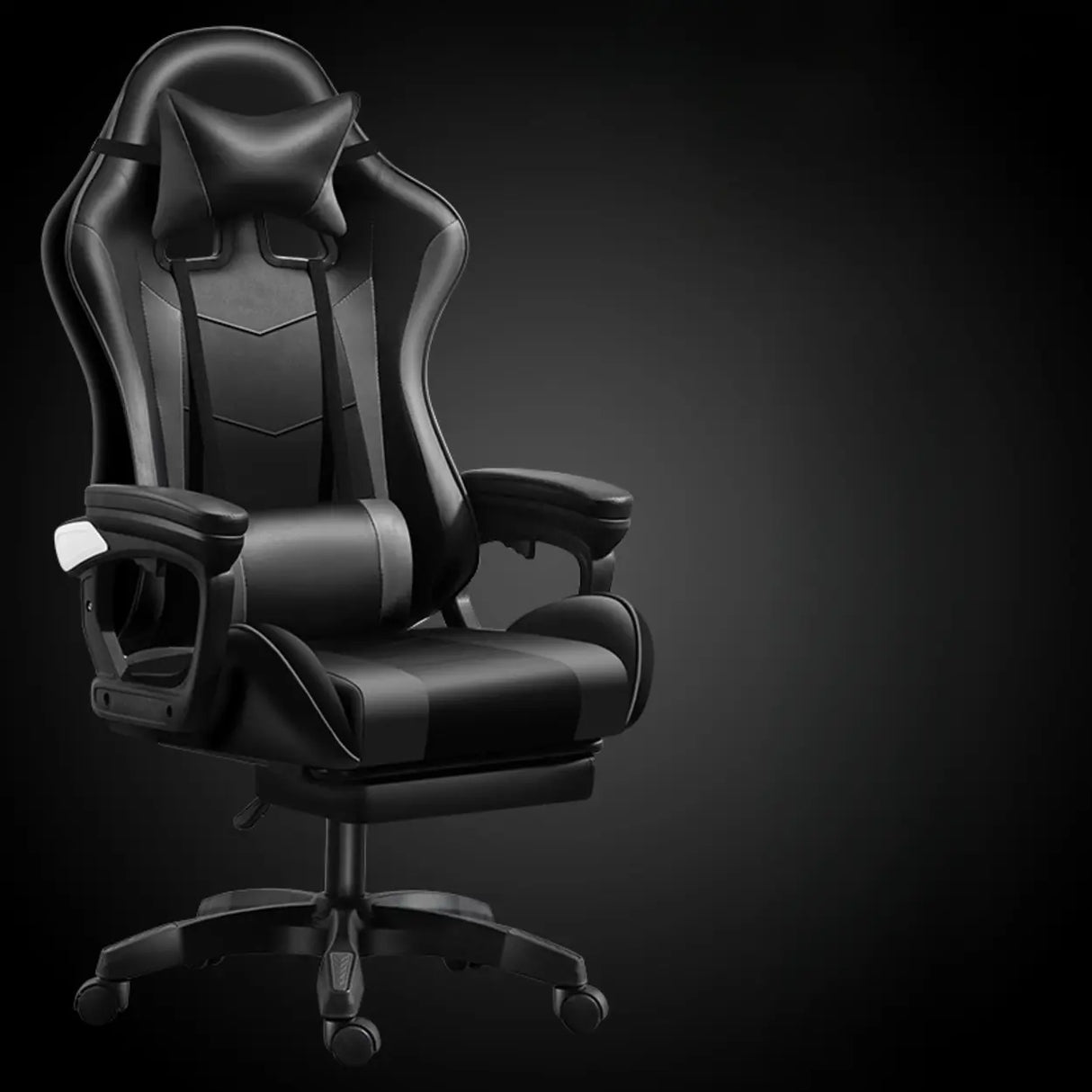 Swivel Black Adjustable Comfort Ergonomic Office Chair Image - 9