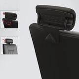 Swivel Black Faux Leather Ergonomic Office Task Chair Image - 5