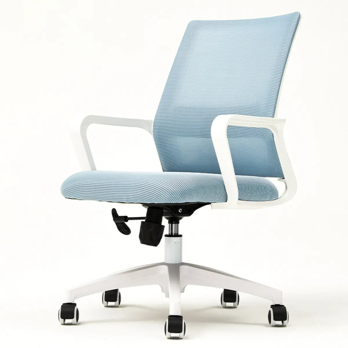 Swivel Blue Adjustable Tilt Mesh Upholstered Office Chair Image - 11