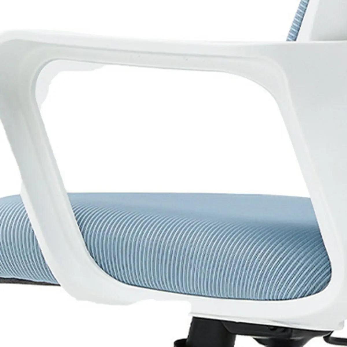 Swivel Blue Adjustable Tilt Mesh Upholstered Office Chair Image - 8