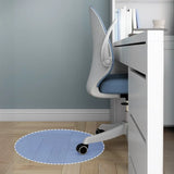 Swivel Blue Ergonomic Fabric Office Chair with Casters Image - 10