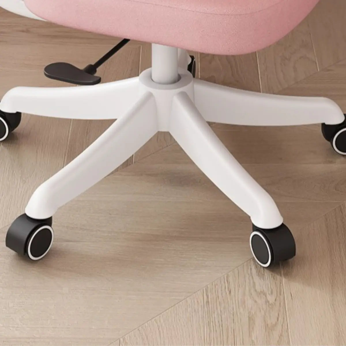 Swivel Blue Ergonomic Fabric Office Chair with Casters Image - 12
