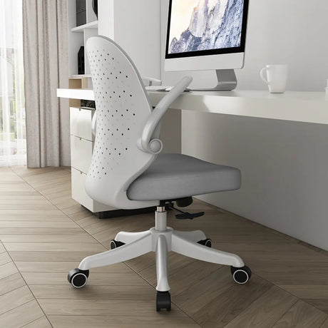Swivel Blue Ergonomic Fabric Office Chair with Casters Image - 2