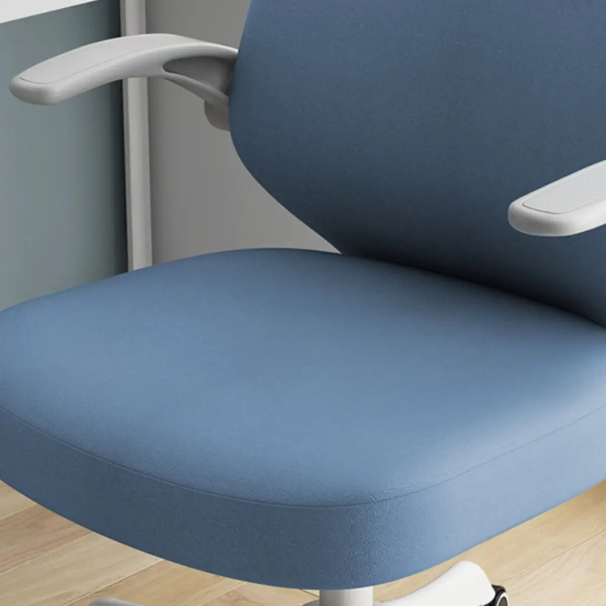 Swivel Blue Ergonomic Fabric Office Chair with Casters Image - 4