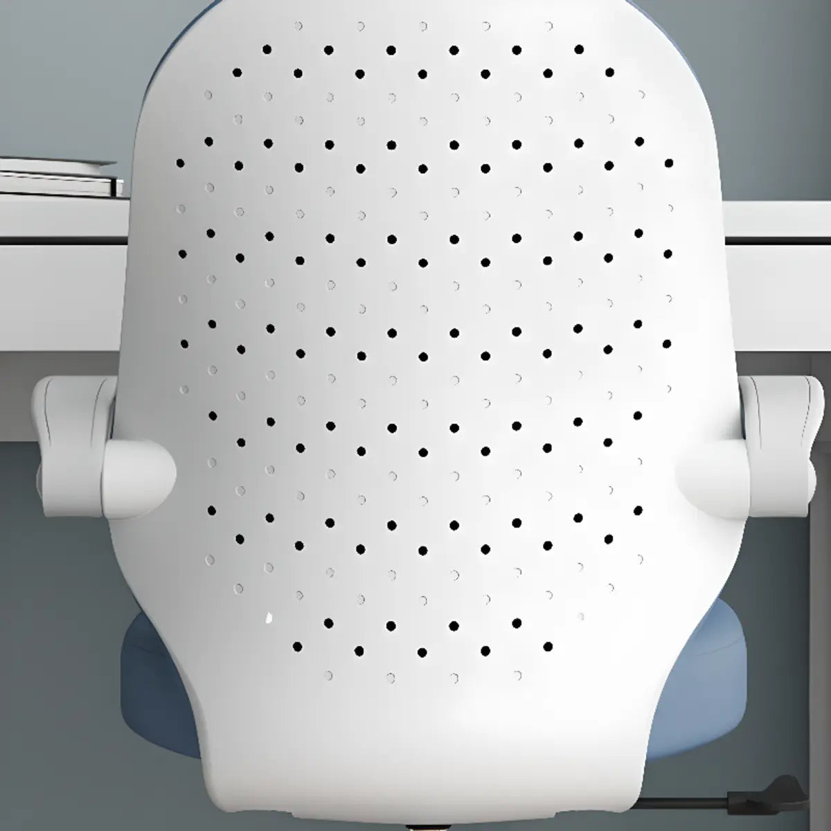 Swivel Blue Ergonomic Fabric Office Chair with Casters Image - 6