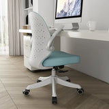 Swivel Blue Ergonomic Fabric Office Chair with Casters Image - 7