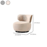 Swivel Cotton Linen Fixed Back Textured Side Chair #size