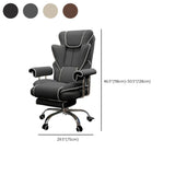 Swivel Cream Ergonomic Leather Adjustable Office Chair #size