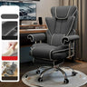 Swivel Cream Ergonomic Leather Adjustable Office Chair Image - 3