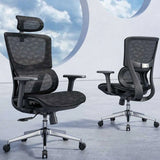 Swivel Ergonomic Black Mesh Lumbar Support Office Chair Image - 1