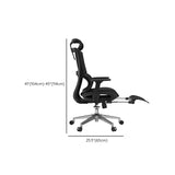 Swivel Ergonomic Black Mesh Lumbar Support Office Chair #size