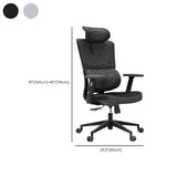 Swivel Ergonomic Black Mesh Lumbar Support Office Chair Image - 14