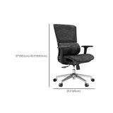 Swivel Ergonomic Black Mesh Lumbar Support Office Chair Image - 15