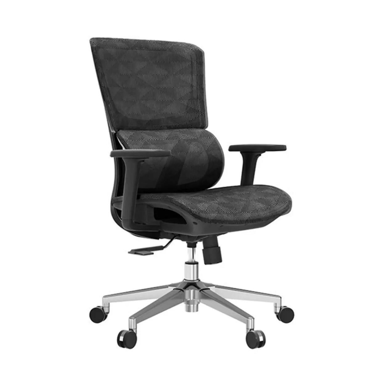 Swivel Ergonomic Black Mesh Lumbar Support Office Chair Image - 7