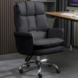 Swivel Ergonomic Leather Adjustable Footrest Office Chair Image - 13