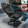 Swivel Ergonomic Leather Lumbar Pillow Gaming Office Chair Image - 2